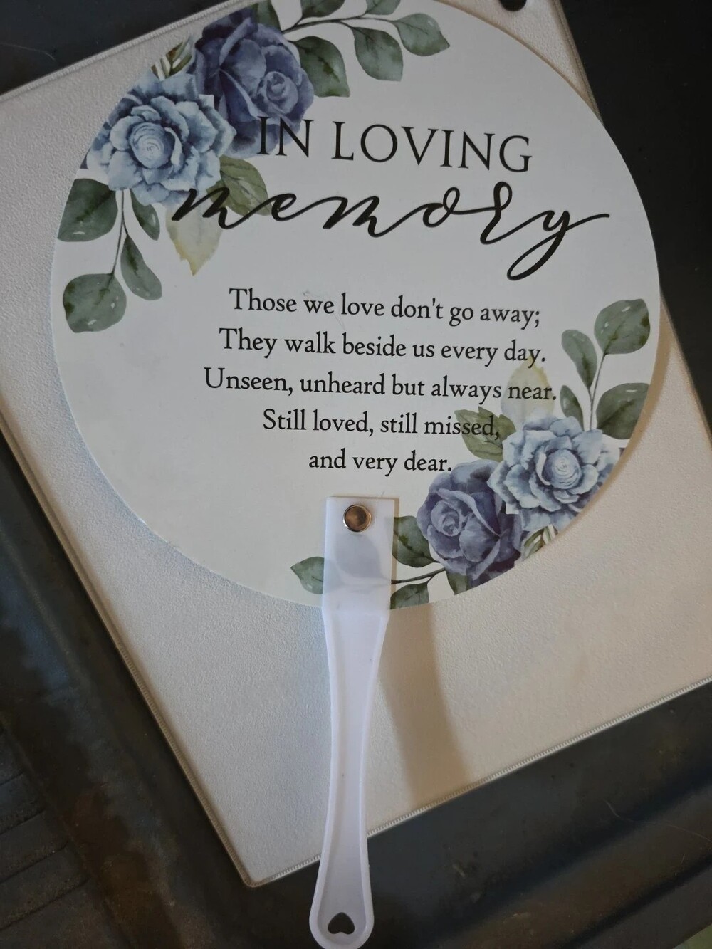 36 Plastic Funeral/ Celebration Of Life Hand Fans